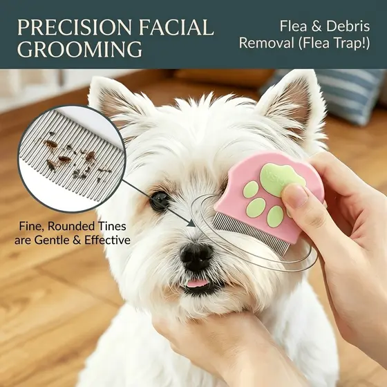 Pente Facial Para Animais De Estimação , Pequeno Rosto , Cachorro , Gato , Coelho , Dente Largo , Agulha , Cabeça Redond