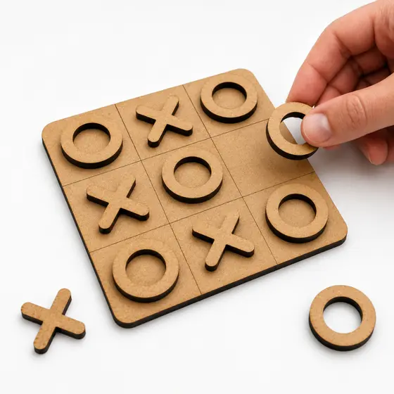 Kit Jogos da Velha em MDF 3mm – Tabuleiro 10cm Ideal para Presentes Lembrancinhas para Festa