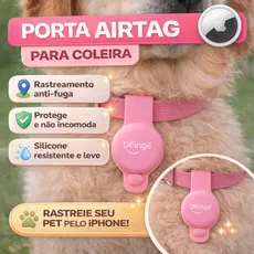 Case para Rastreador AirTag Pet em Silicone  Capa para Coleira de Cachorro e Gato Anti-Perda