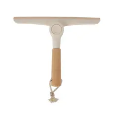 Rodo de Pia Dobrável com Cabo de Bambu Oikos Rodinho Off White Bege