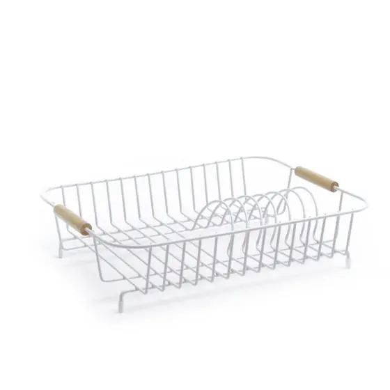 Escorredor de Pratos e Louças Ferro e Madeira Design Moderno e Funcional