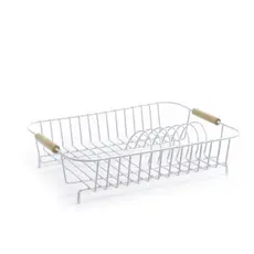 Escorredor de Pratos e Louças Ferro e Madeira Design Moderno e Funcional