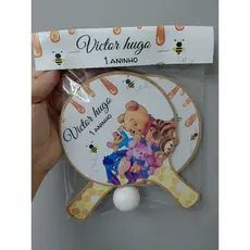 KIT 35 PARES DE RAQUETE PERSONALIZADA INFANTIL