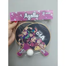 KIT 25 Pares de Raquetes Infantil Personalizadas Lembrancinhas Prenda Festa Junina