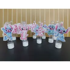 Tubetes + Apliques 3D Personagens Lembrancinha Festa Aniversário Infantil Criança