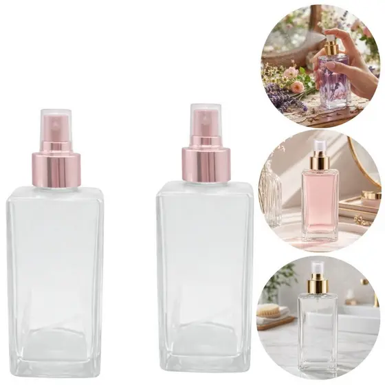 Kit 02 Frascos Square Cristal Spray 250ml- 08 opçao de cor