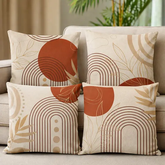 Kit 04 Capas De Almofada  Estampa Digital 43 x43 Decoração de Luxo Estampa Digital