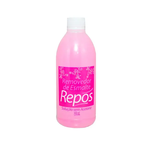 Removedor Esmalte 500ml Solução Sem Acetona Repos Cosméticos - Removedores de Esmaltes de unha