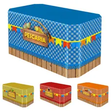 Capa De Mesa Festa Junina Barracas Para Decoração De Arraia Em Tecido