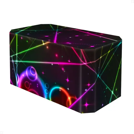 Capa para Mesa Festa Neon Decoração Sublimado Em Tecido Veste Fácil