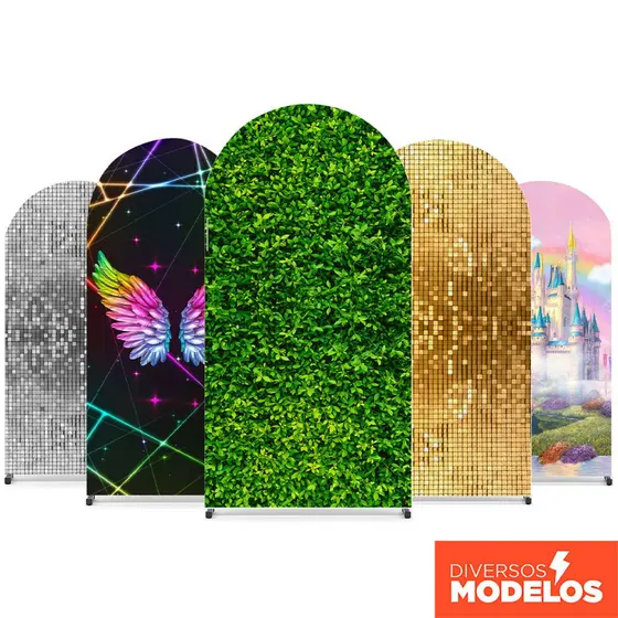 Painel Romano 2x1m Decoração de Festa Tecido Capa Painel Sublimado C/Elástico Veste Fácil
