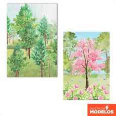 Painel Festa Retangular Bosque Encantado Vertical Sublimado Tecido 1,50x2,20