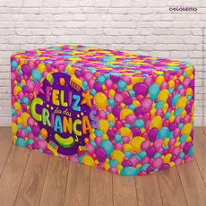 Capa Toalha de Mesa Dia Das Crianças Decoração de Festa Forro Veste Fácil Tecido - MSA-94