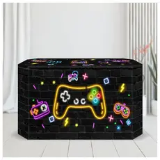 Capa de Mesa Sublimada Decoração Aniversário Gamer Veste Fácil Em Tecido Sublimado