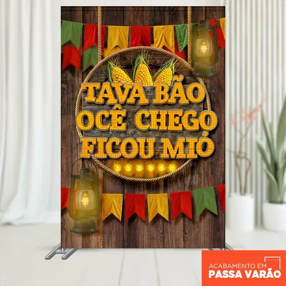 Painel Festa Retangular Festa Junina Decoração São João Vertical 1,50x2,20 Sublimado Tecido – ANV-3023