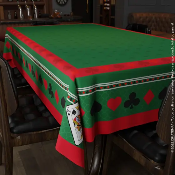 Toalha de Baralho Aveludada de Mesa para Jogo de Cartas Poker Quadrada e Retangular