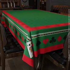 Toalha de Baralho Aveludada de Mesa para Jogo de Cartas Poker Quadrada Retangular Redonda