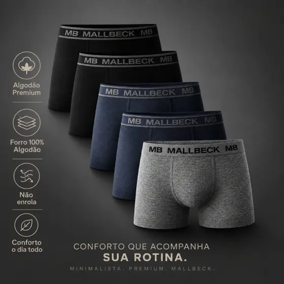 Kit Cuecas Boxer de ALGODÃO Masculina Box Adulto Cueca Coton Premium