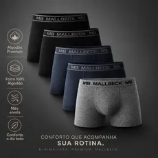 Kit Cuecas Boxer de ALGODÃO Masculina Box Adulto Cueca Coton Premium