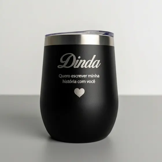 Copo Cuia Térmico 360ml Personalizado a Laser – Nome, Logo ou Time