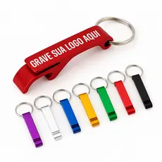 Kit 100 Chaveiros abridor personalizado a laser