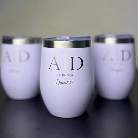 KIT 10 copo cuia 360ml térmico personalizado a laser