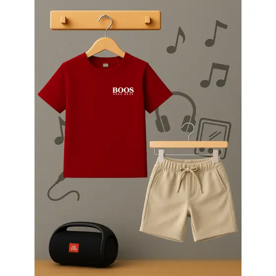 Conjunto Infantil Short Moletinho Camiseta Premium Casual Algodão