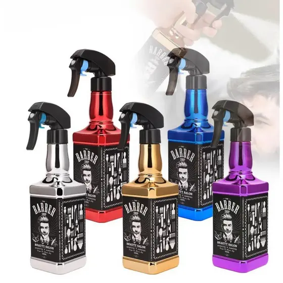 Borrifador Pulverizador de Agua  Barbeiro Cabelereiro Spray Jato De Névoa 500ml