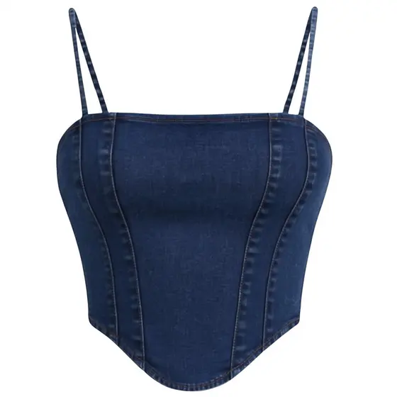 Top Cropped Jeans Menina Infantil Juvenil