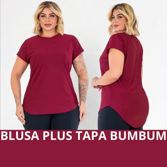 Blusa Feminina Plus Size Academia Dry Fit TreinoTapa Bumbum Roupa de Academia Feminina