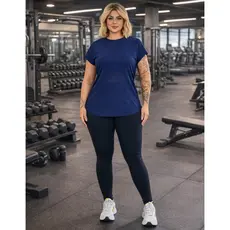 Camiseta Plus Size Dry Fit Treino Fitness Roupa de Academia Feminina
