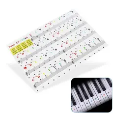Adesivo De Notas Musicais Teclado Piano Orgão Musical Colorido CCB aprendiz organista