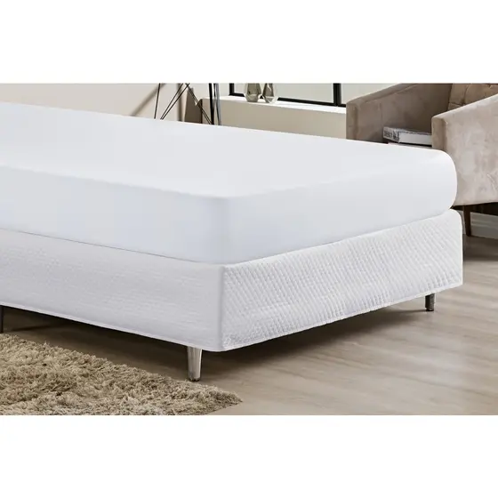 Saia Box Matelada Casal para Cama Box Protetora Acabamento Decoracao Quarto Enxoval Elegante Moderna Ajustavel
