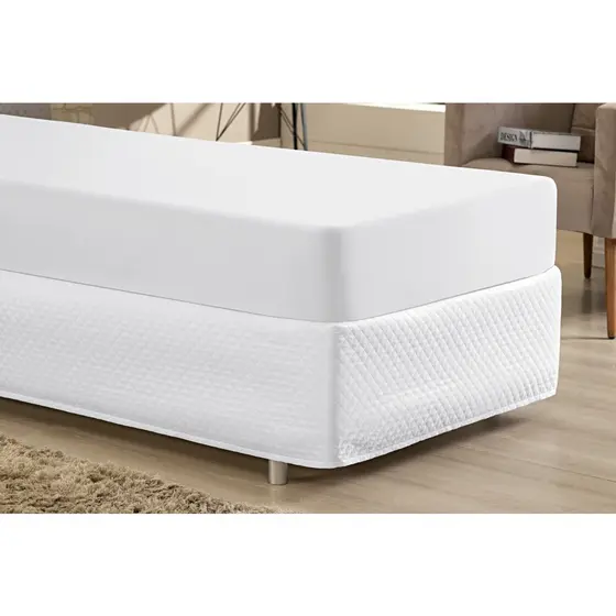 Saia Para Cama Box Matelada Solteiro Microfibra Elástico Protetora Decorativa Cobre Box Premium