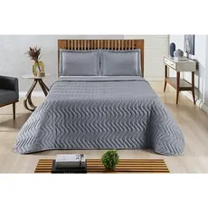 Colcha Cobre Leito King 3 peças Casal King Matelada Microfibra Macia Confortável Cama King Premium