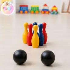 Jogo De Boliche Infantil com 6 pinos e 2 bolas