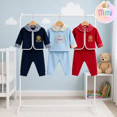 kit Pagão Recém Nascido Menino 3 kits Totalizando 15 Peças Calça Blusa Body Meia e Luva Sortidos Envio Imediato