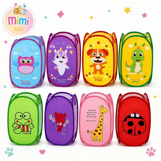 Cesto Organizador Infantil Dobrável Brinquedos Roupas