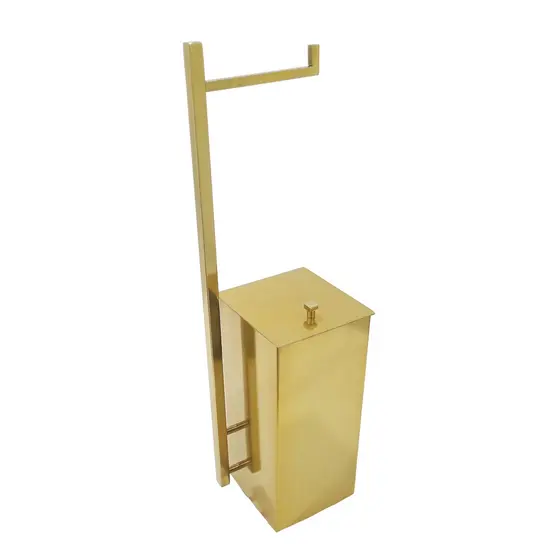 Cesto de Lixo Quadrada c/ Papeleira Gold (Padrão Deca)