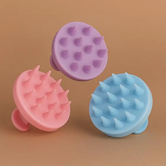 Escova De Lavar Cabelo Massageadora de Silicone Auxilia O Crescimento Diminui A Quebra