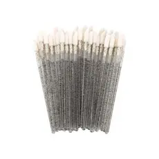 Kit 200-600 pincel aplicador descartável de batom gloss extensão limpeza de cílios Preto ou Rosa