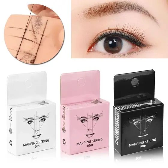 Linha De Tatuagem De Sobrancelha Marcador De Mapeamento Pré-Tintada De Microblading , 20 m