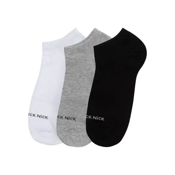 Kit 3 Pares De Meia Soquete Lisas Trick Nick Unica