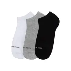 Kit 3 Pares De Meia Soquete Lisas Trick Nick Unica