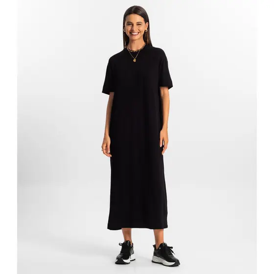 Vestido Midi Feminino Rovitex Preto