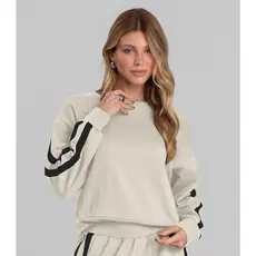 Moletom Feminino Em Molecotton Peluciado Dianna Bege