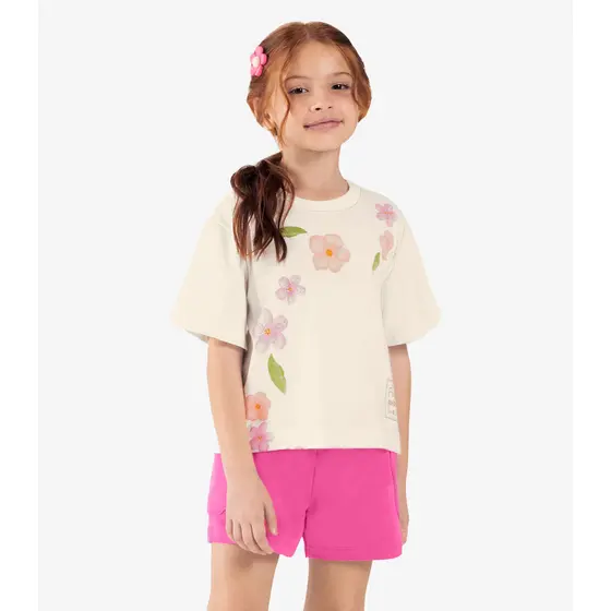 Blusa Infantil Feminina Rovitex Kids Bege