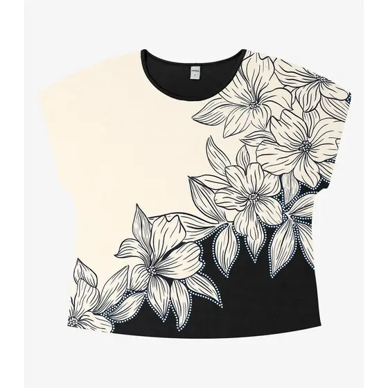 Blusa Feminina Manga Curta Rovitex Preto