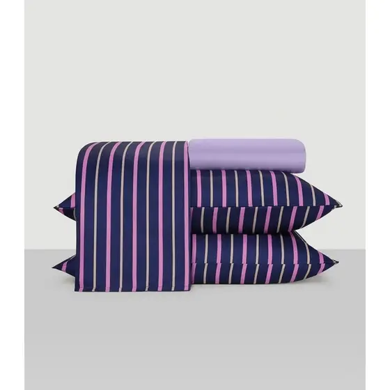Jogo De Cama Solteiro 3 Peças Lar E Lazer Roxo