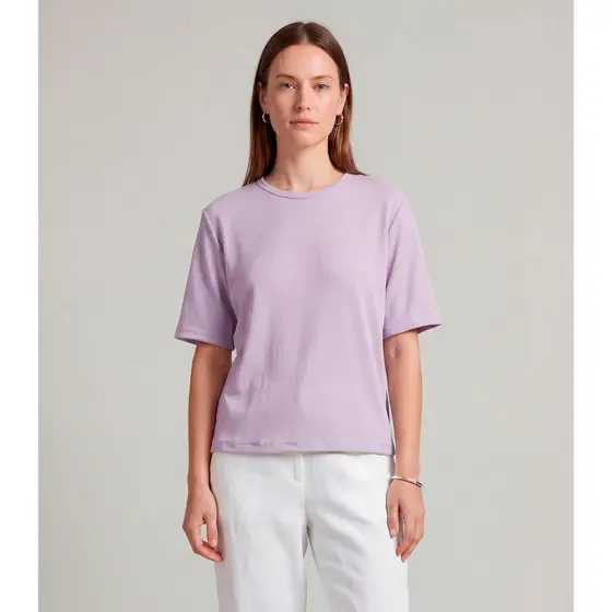 Blusa Feminina 100% Poliéster Básica Infinita Cor Roxo